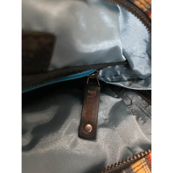 John Fluevog "Eddie Weekend" Plaid Canvas & Leather Tote - Picture 10 of 15